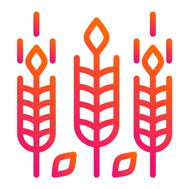 Ilustración del diseño del icono del vector de trigo