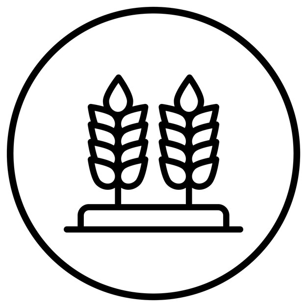 Ilustración del diseño del icono del vector de trigo