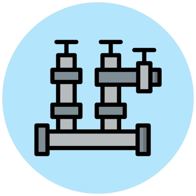 Ilustración del diseño del icono del vector de tubos