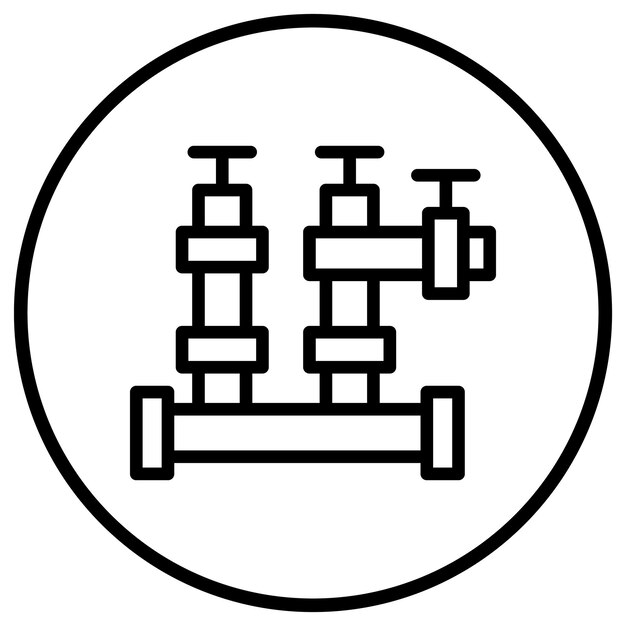 Ilustración del diseño del icono del vector de tubos
