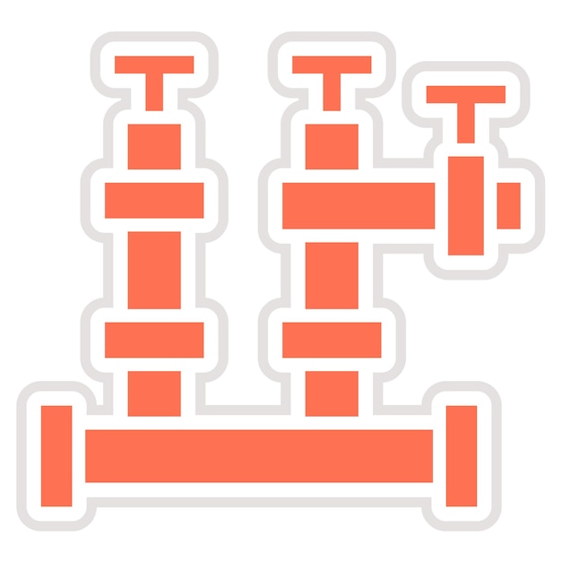 Ilustración del diseño del icono del vector de tubos