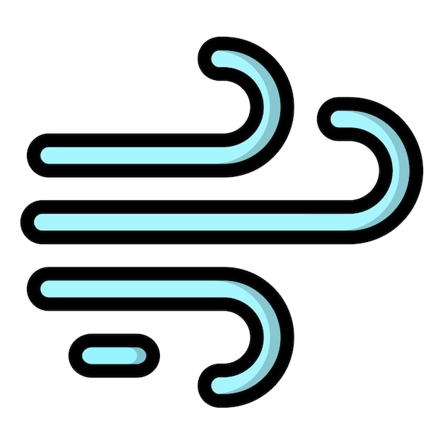Ilustración del diseño del icono del vector del viento