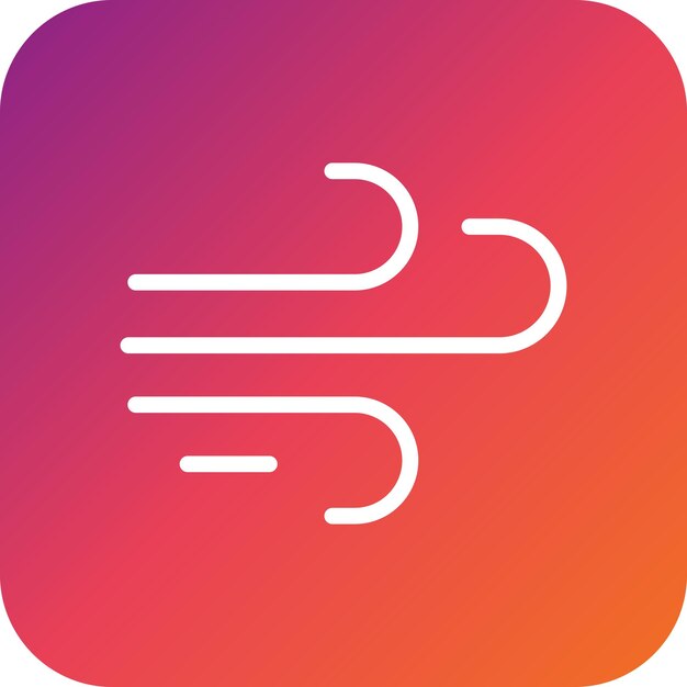 Ilustración del diseño del icono del vector del viento
