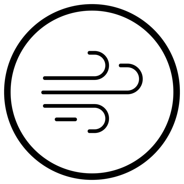 Ilustración del diseño del icono del vector del viento