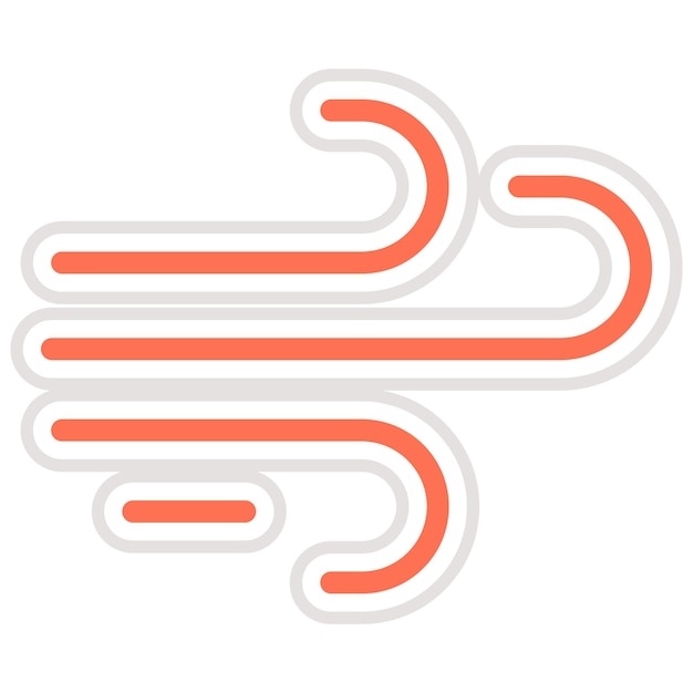 Ilustración del diseño del icono del vector del viento