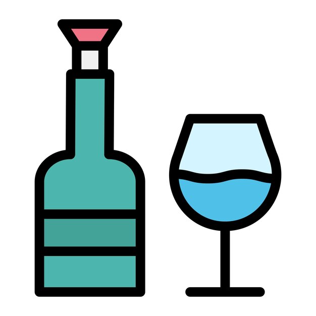 Ilustración del diseño del icono del vector de vino