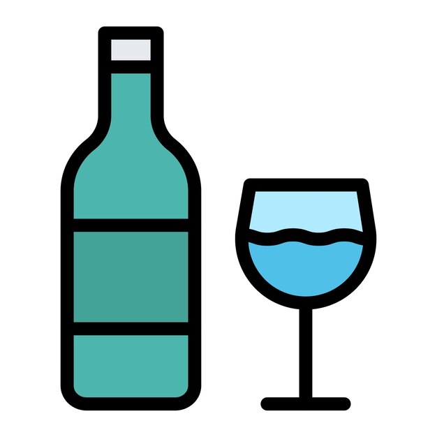 Ilustración del diseño del icono del vector de vino