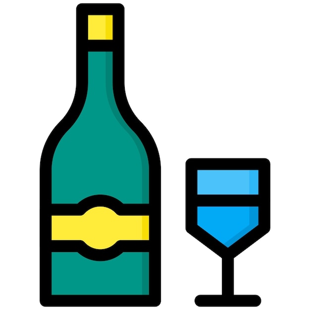 Ilustración del diseño del icono del vector de vino