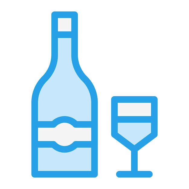 Ilustración del diseño del icono del vector de vino