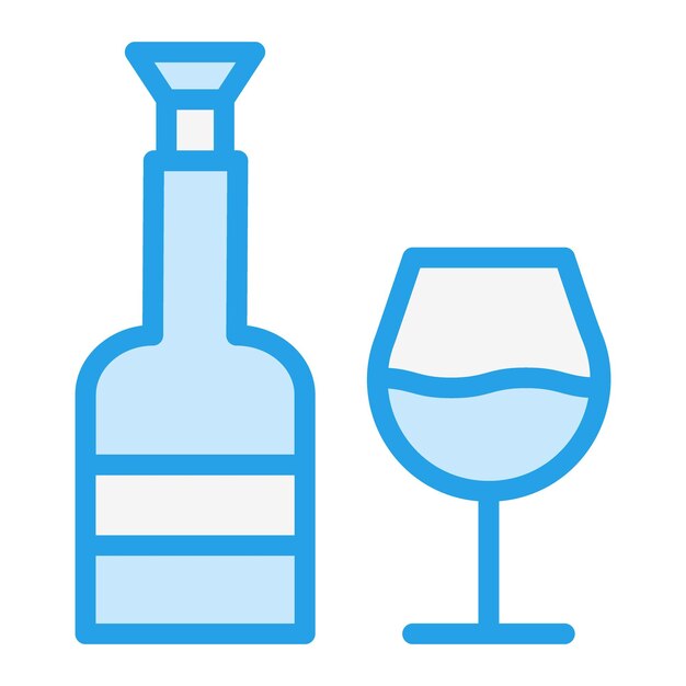 Ilustración del diseño del icono del vector de vino