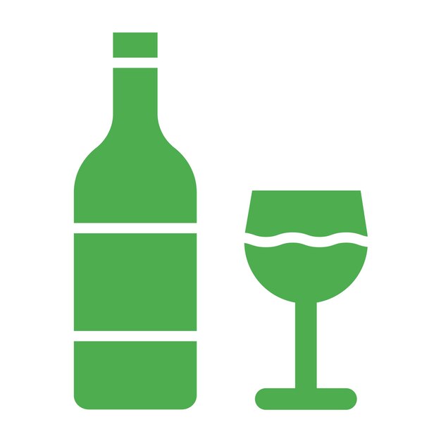Ilustración del diseño del icono del vector de vino