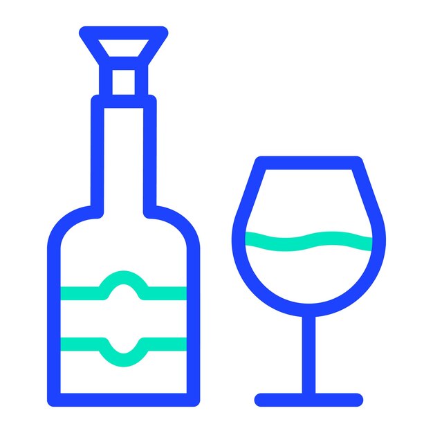 Ilustración del diseño del icono del vector de vino