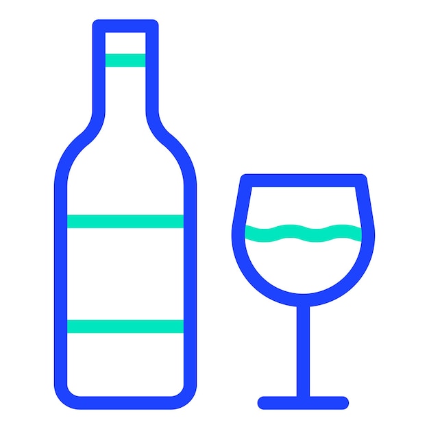 Ilustración del diseño del icono del vector de vino
