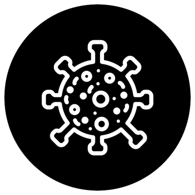Ilustración del diseño del icono del vector de virus