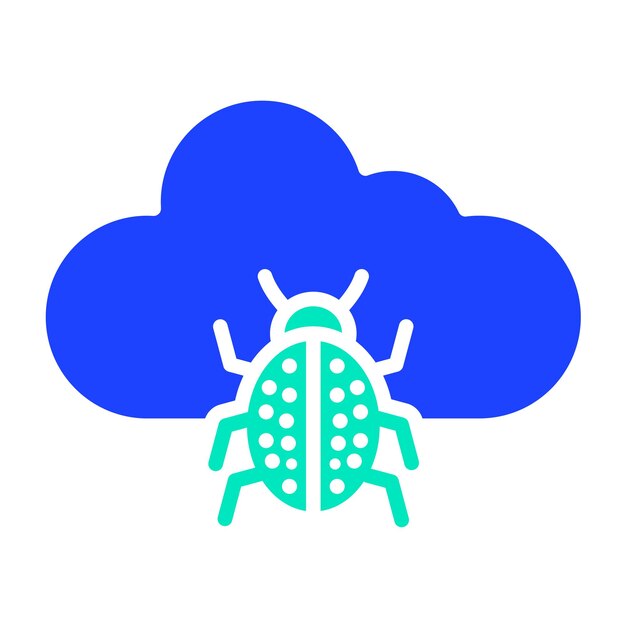 Ilustración del diseño del icono del vector de virus