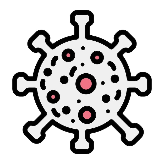 Ilustración del diseño del icono del vector de virus