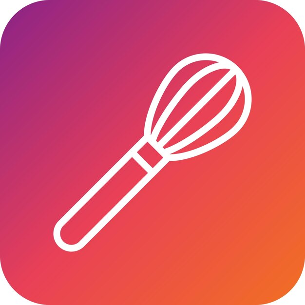 Ilustración del diseño del icono del vector Whisk