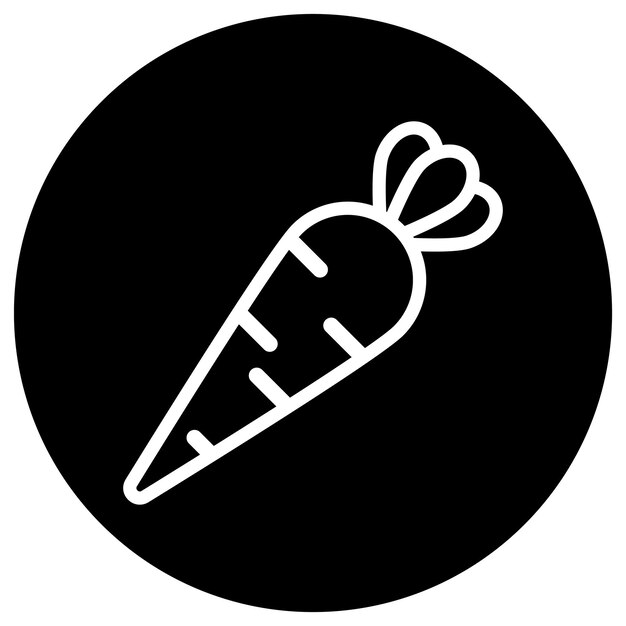 Ilustración del diseño del icono del vector de zanahoria