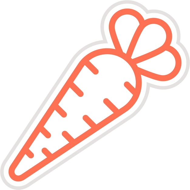 Ilustración del diseño del icono del vector de zanahoria