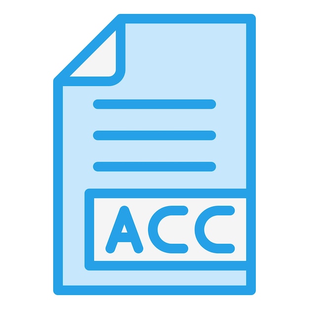 Ilustración del diseño del icono vectorial AAC