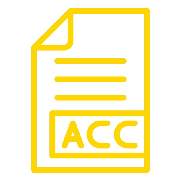Ilustración del diseño del icono vectorial AAC