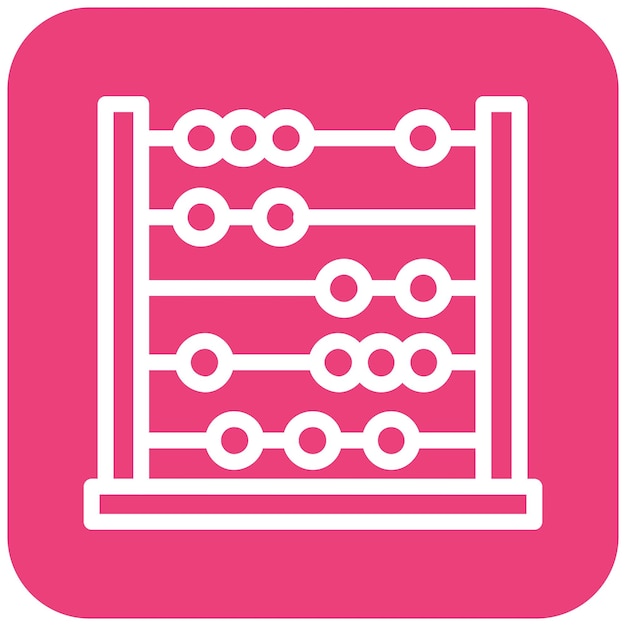 Ilustración del diseño del icono vectorial de Ábaco
