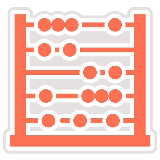 Ilustración del diseño del icono vectorial de Ábaco
