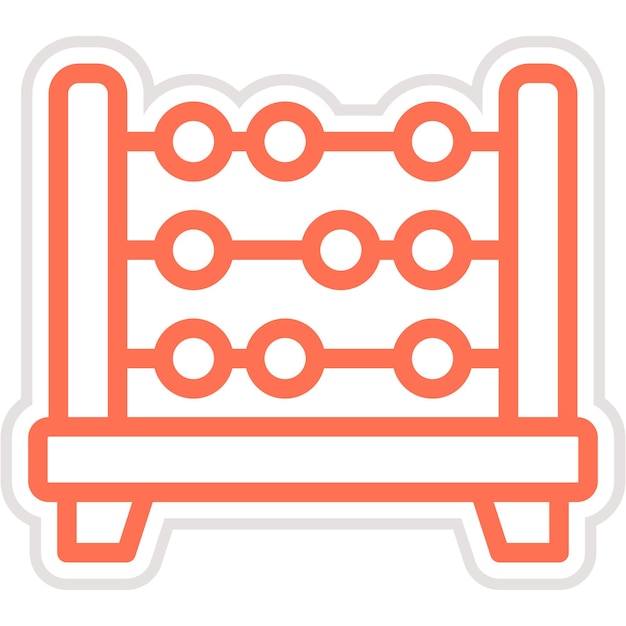 Ilustración del diseño del icono vectorial de Ábaco