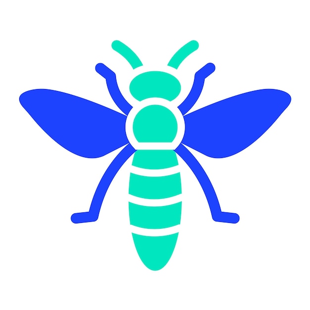 Ilustración del diseño del icono vectorial de la abeja