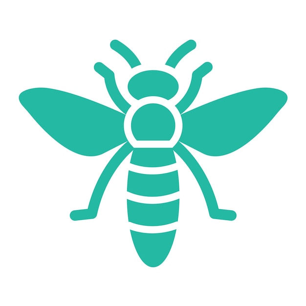 Ilustración del diseño del icono vectorial de la abeja
