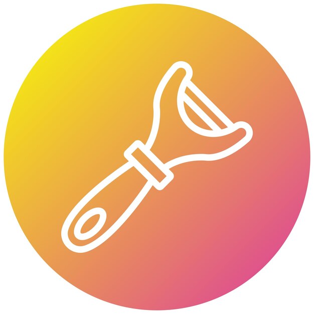 Ilustración del diseño del icono vectorial del abridor de botellas
