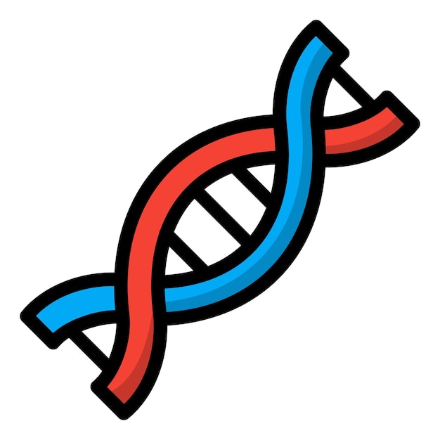 Ilustración del diseño del icono vectorial de ADN