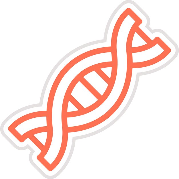Ilustración del diseño del icono vectorial de ADN