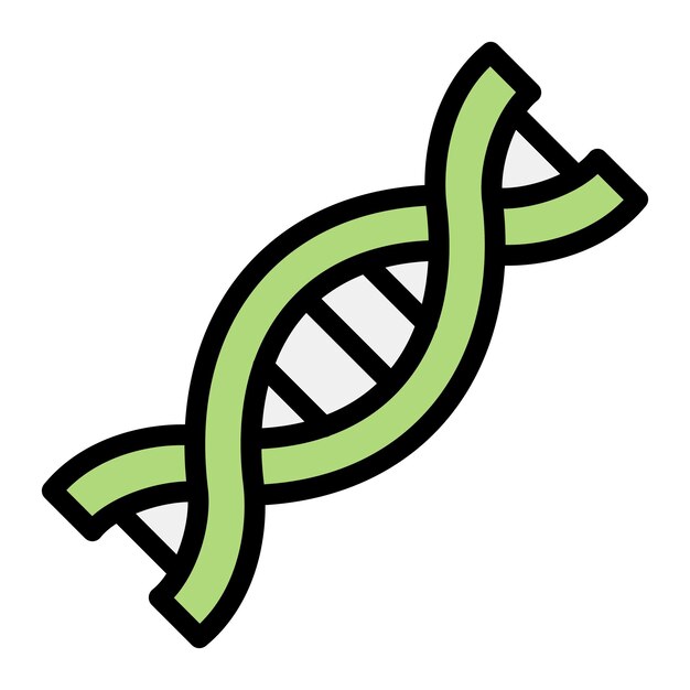 Ilustración del diseño del icono vectorial de ADN