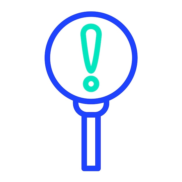 Ilustración del diseño del icono vectorial de advertencia