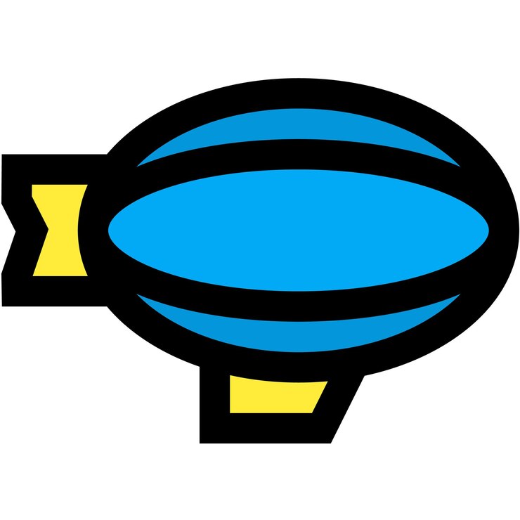Vector ilustración del diseño del icono vectorial de la aeronave voladora
