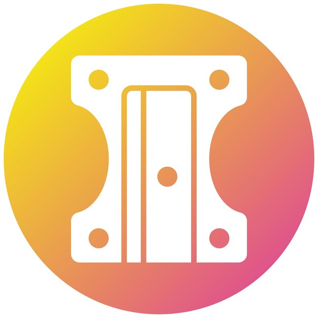 Ilustración del diseño del icono vectorial del afilador de lápiz