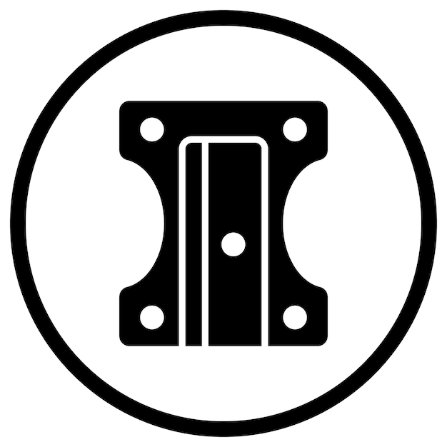 Ilustración del diseño del icono vectorial del afilador de lápiz