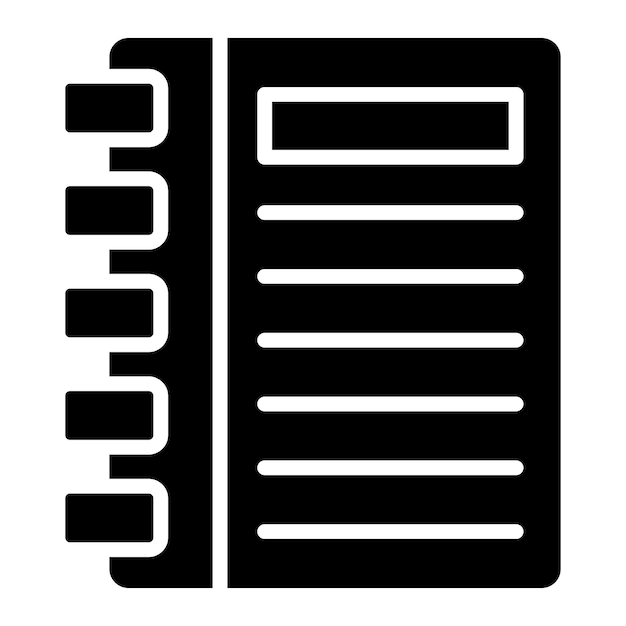 Ilustración del diseño del icono vectorial de la agenda