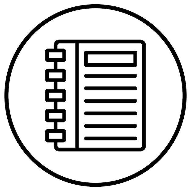 Ilustración del diseño del icono vectorial de la agenda