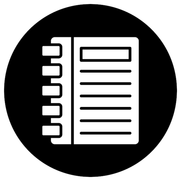 Ilustración del diseño del icono vectorial de la agenda