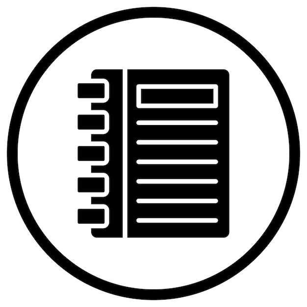 Ilustración del diseño del icono vectorial de la agenda