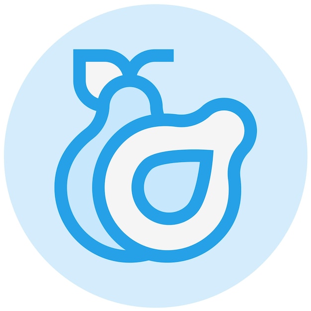Ilustración del diseño del icono vectorial del aguacate