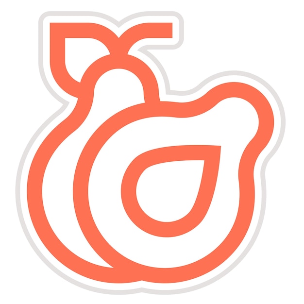 Ilustración del diseño del icono vectorial del aguacate
