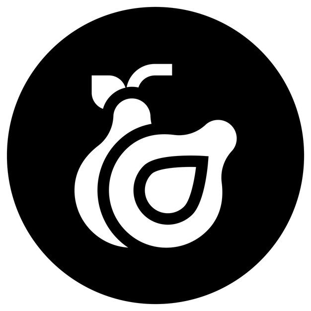 Ilustración del diseño del icono vectorial del aguacate