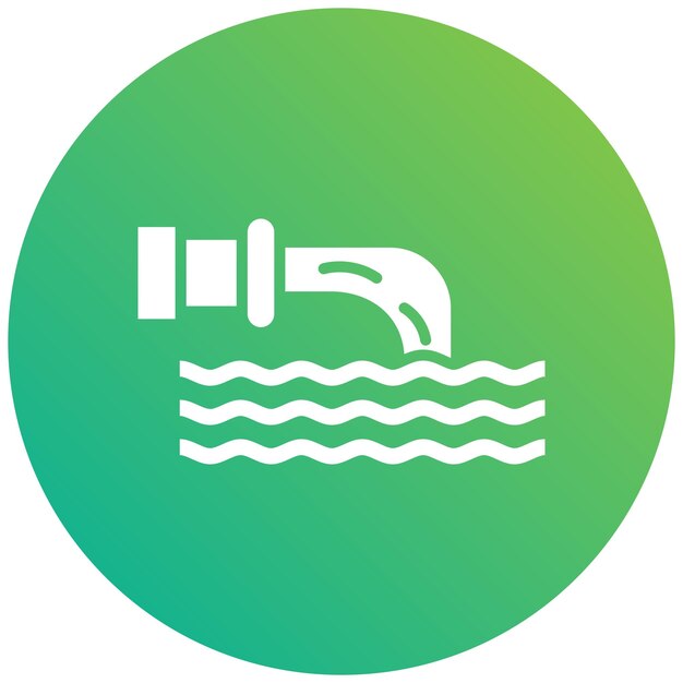 Ilustración del diseño del icono vectorial de las aguas residuales