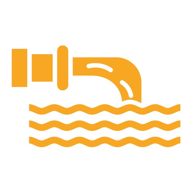 Ilustración del diseño del icono vectorial de las aguas residuales