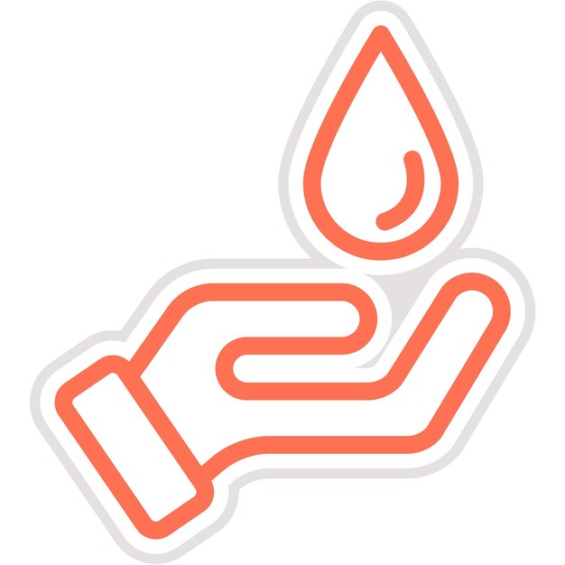 Ilustración del diseño del icono vectorial de ahorro de agua