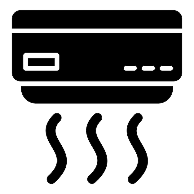 Ilustración del diseño del icono vectorial del aire acondicionado