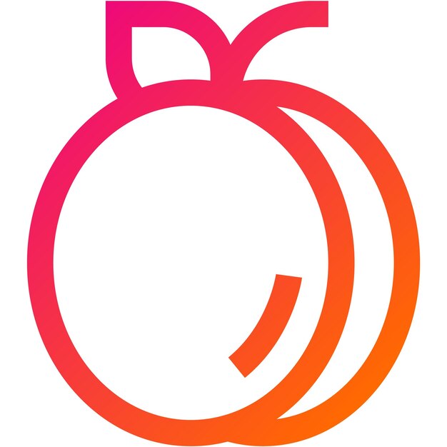 Ilustración del diseño del icono vectorial del albaricoque